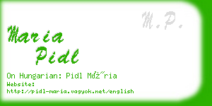 maria pidl business card
